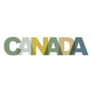 Canada, Overlap Color Typography Sticker