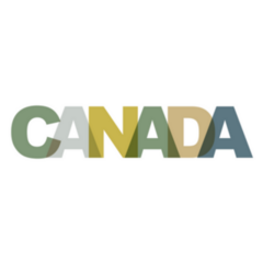 Canada, Overlap Color Typography Sticker