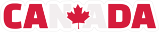 Canada Text With Flag Sticker