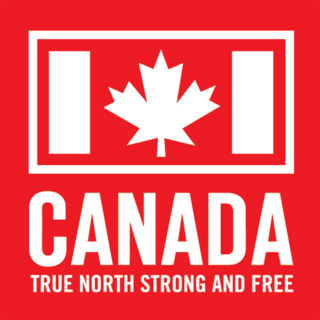 Canada True North Strong And Free Sticker