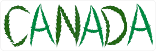Canada Written In Weed Sticker