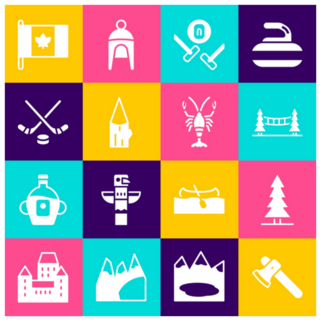 Canadian Spruce Flag Of Canada Various Icons Sticker