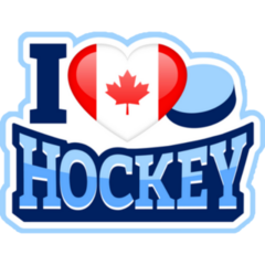 Canadian Team I love Hockey Sticker