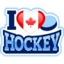 Canadian Team I love Hockey Sticker