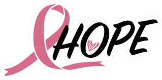 Cancer Awareness Hope Fighting Cancer Ribbon Sticker