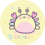 Cancer Horoscope Tattoo Crab Love Sticker