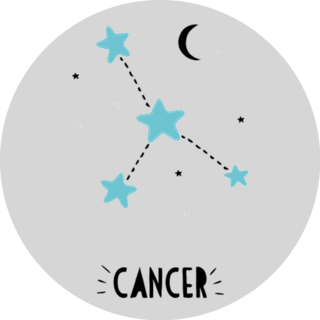Cancer Sign Cute Bright Hand Drawn Sticker