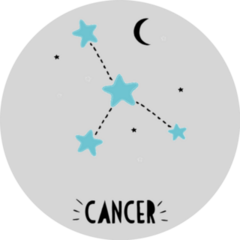 Cancer Sign Cute Bright Hand Drawn Sticker