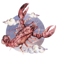 Cancer - Watercolor Illustration Symbol Sticker