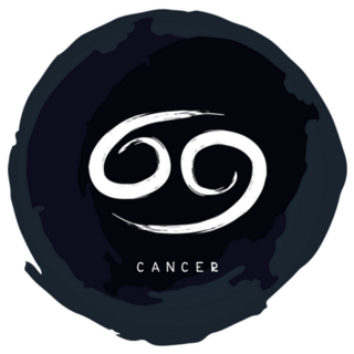 Cancer Zodiac In Ink Grunge Sticker