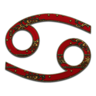 Cancer Zodiac Indian Red Sari Saree Icon Sticker