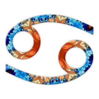 Cancer Zodiac Mandala Psychedelic Icon Sticker