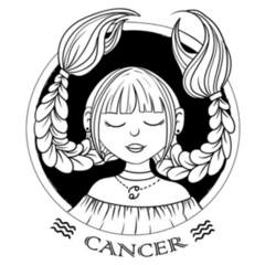 Cancer Zodiac Sign Astrological Crab Hair Sticker