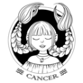 Cancer Zodiac Sign Astrological Crab Hair Sticker