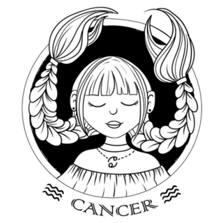 Cancer Zodiac Sign Astrological Crab Hair Sticker