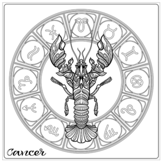 Cancer, Zodiac Sign Astrological Horoscope Square Sticker