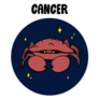 Cancer Zodiac Sign Circle Sticker