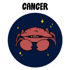 Cancer Zodiac Sign Circle Sticker