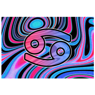 Cancer Zodiac Sign, Funky Horoscope Sticker