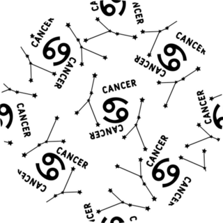 Cancer Zodiac Star Seamless Pattern Sticker