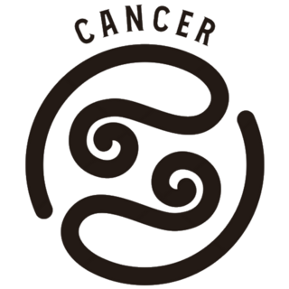 Cancer Zodiac Symbol Round Sticker