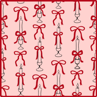 Candles And Bows Sticker