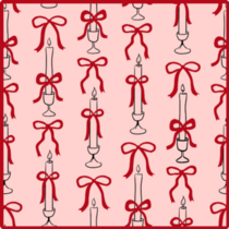 Candles And Bows Sticker