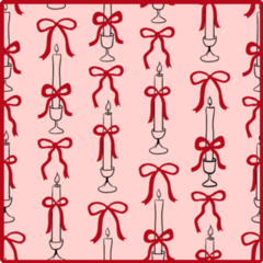 Candles And Bows Sticker