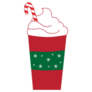 Candy Cane Peppermint Latte Winter Sticker