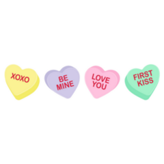 Candy Heart Sayings Valentines Sticker