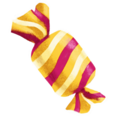 Candy Wrapper Colorful Stripe Sticker