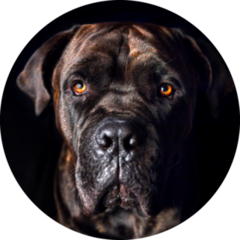 Cane Corso Black Circle Sticker