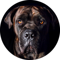 Cane Corso Black Circle Sticker