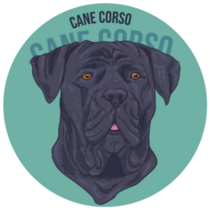 Cane Corso Blue Circle Sticker