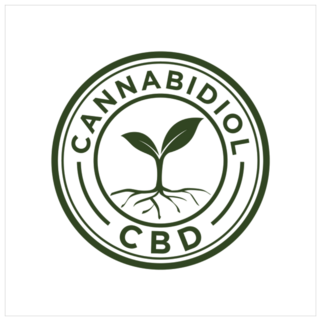 Cannabidiol Cbd Logo Circle Sticker