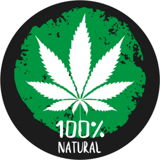 Cannabis 100% Natural Sticker
