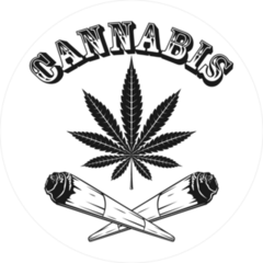 Cannabis Badge Logo Sticker