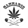 Cannabis Badge Logo Sticker