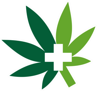 Cannabis For Medical Marijuana Icon Sticker
