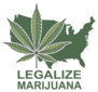 Cannabis Leaf On USA Map Sticker