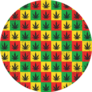 Cannabis Leafs In Square Pattern Sticker