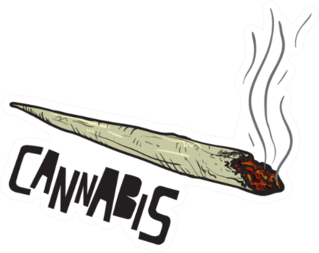 Cannabis Letter With A Joint Or Spliff Sticker