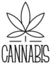 Cannabis Lettering Leaf Logo Sticker