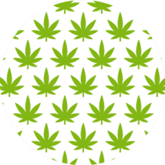 Cannabis Plant Seamless Pattern Sticker