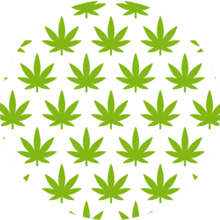 Cannabis Plant Seamless Pattern Sticker