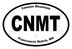 Cannon Mountain Oval Sticker