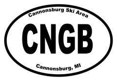 Cannonsburg Ski Area Oval Sticker