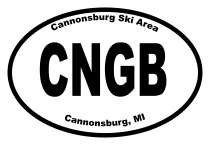 Cannonsburg Ski Area Oval Sticker
