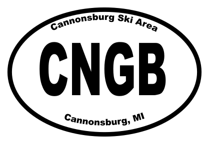 Cannonsburg Ski Area Oval Sticker