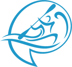 Canoeing Logo Or Kayaking Sport Emblem Rowing Sticker